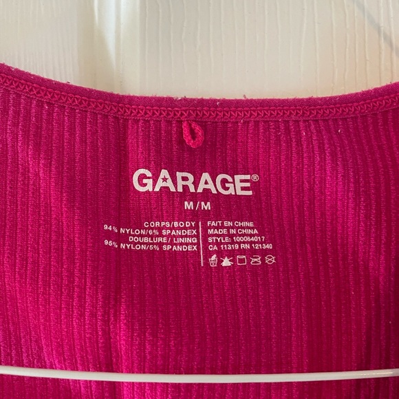Garage Women's Hot Pink Ribbed Crop Top - Picture 4 of 4